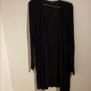Long black cardigan
